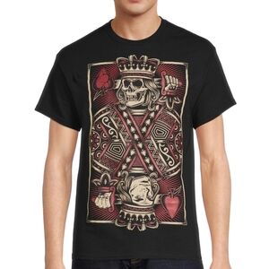 DOM Playing Cards Face Card Skull Short Sleeve TShirt